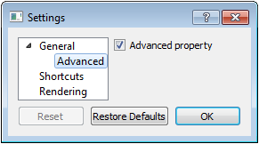 ctkSettingsDialog An easy to setup dialog to control application settings.