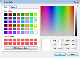 ctkColorDialog A QColorDialog that can be customized with extra widgets(tabs)